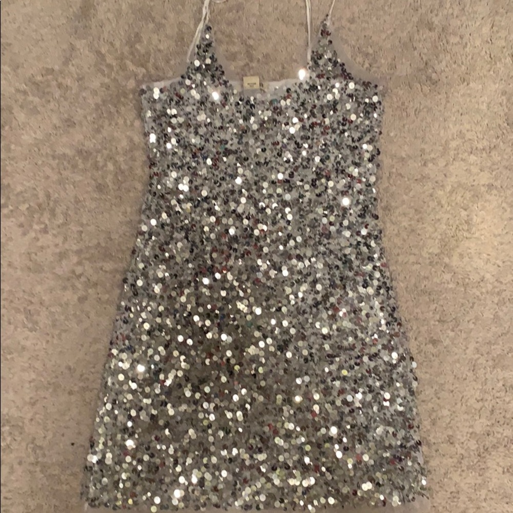 Silver Sequin Size M Tank Top